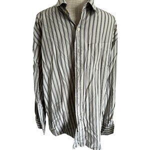 Timberland Mens XXL Blue/White Striped Button-Down Shirt 100% Cotton Casual Wear